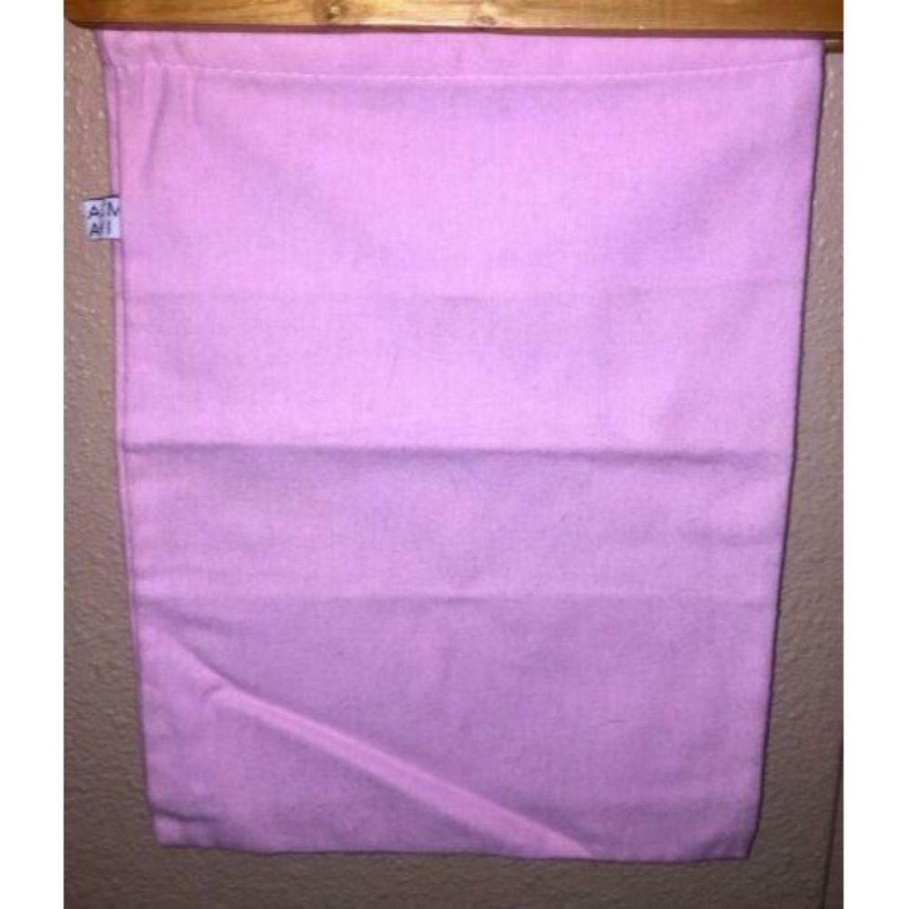 Isaac Mizrahi Pink Flannel Handbag Purse Clutch Shoes Pouch Dust Bag 10.25”X 14”